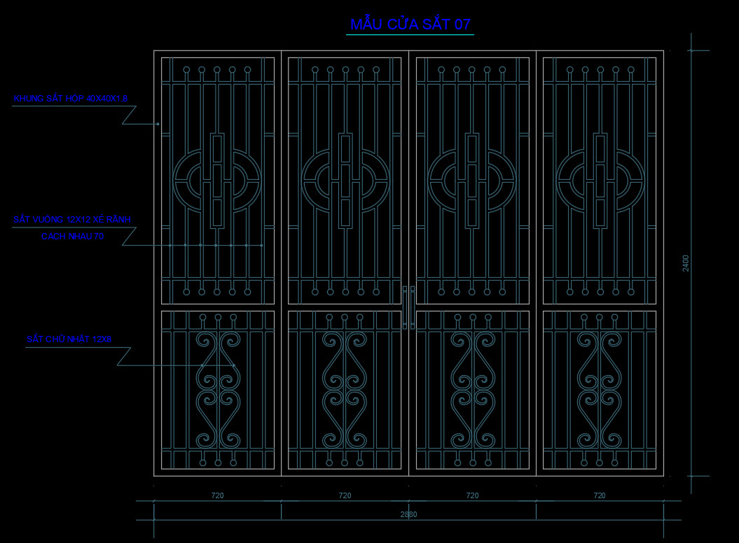 Cửa Cổng Mẫu 20